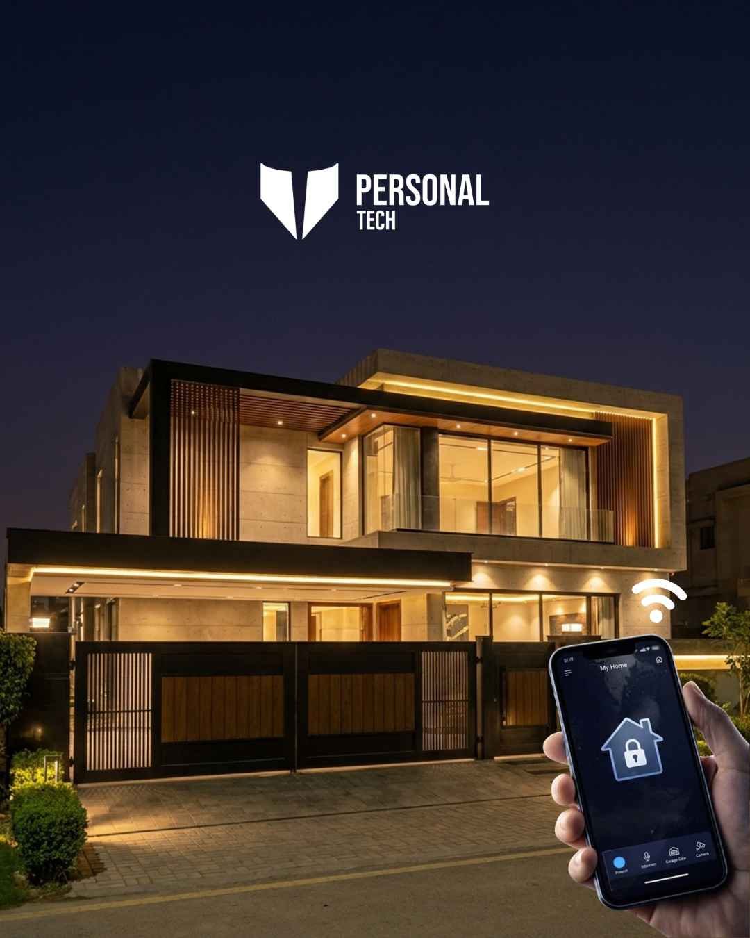 Auckland home with automatic gate, CCTV and alarm controlled from one app by Personal Tech